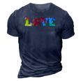 Love Puzzle Pieces Heart Autism Awareness Tie Dye Gifts 3D Print Casual Tshirt Navy Blue