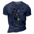 Meh Cat Black Funny For Women Funny Halloween 3D Print Casual Tshirt Navy Blue