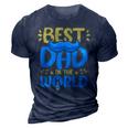 Mens Best Dad In The World For A Dad   3D Print Casual Tshirt Navy Blue