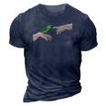 Michelangelo Angry Green Parrotlet Birb Memes Parrot Owner 3D Print Casual Tshirt Navy Blue