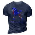 Patriotic Flag Poodle For American Poodle Lovers 3D Print Casual Tshirt Navy Blue