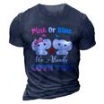 Pink Or Blue We Always Love You Funny Elephant Gender Reveal Gift 3D Print Casual Tshirt Navy Blue