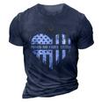 Proud Air Force Sister Pride Military Family Heart 3D Print Casual Tshirt Navy Blue