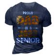 Proud Dad Of A 2022 Senior Tiger Print 3D Print Casual Tshirt Navy Blue