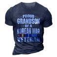 Proud Grandson Of Korean War Veteran Military Family Gift 3D Print Casual Tshirt Navy Blue