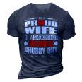 Proud Wife Of A Hot Bearded Chubby Guy 3D Print Casual Tshirt Navy Blue