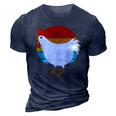 Retro Vintage Chicken V2 3D Print Casual Tshirt Navy Blue