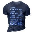 Rubbing Is Racing 3D Print Casual Tshirt Navy Blue