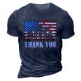 Thank You Army Memorial Day Partiotic Military Veteran Gift 3D Print Casual Tshirt Navy Blue