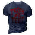 Trick Or Yeet - Blood Red Fun Halloween Costume Party Meme 3D Print Casual Tshirt Navy Blue
