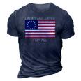 Womens Liberty And Justice For All Betsy Ross Flag American Pride 3D Print Casual Tshirt Navy Blue