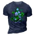 Love Gnomes Irish Shamrock St Patricks Day Four Leaf Clover 3D Print Casual Tshirt Vintage Black