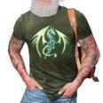 Blue Ice Dragon Kids Halloween Team Undead 3D Print Casual Tshirt Army Green
