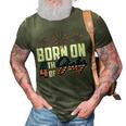 Born On The Fourth Of July 4Th Of July Birthday Patriotic 3D Print Casual Tshirt Army Green
