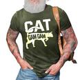 Cat Gam Gam Kitten Pet Owner Meow 3D Print Casual Tshirt Army Green