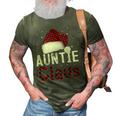 Fun Santa Hat Christmas Costume Family Matching Auntie Claus 3D Print Casual Tshirt Army Green
