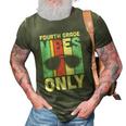 Funny Back To Schol Fourth Grade Vibes Only 3D Print Casual Tshirt Army Green