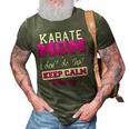 Funny Karate Mom Best Mother 3D Print Casual Tshirt Army Green