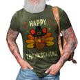 Happy Thanksgiving 2021 Funny Turkey Day Autumn Fall Season V2 3D Print Casual Tshirt Army Green