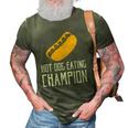Hot Dog Eating Champion Fast Food 3D Print Casual Tshirt Army Green