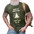 Hurry Up Inner Peace I Don&8217T Have All Day Funny Meditation 3D Print Casual Tshirt Army Green