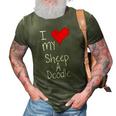 I Love My Sheepadoodle Cute Dog Owner Gift &8211 Graphic 3D Print Casual Tshirt Army Green