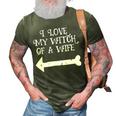 I Love My Witch Wife Halloween T - His And Hers 3D Print Casual Tshirt Army Green