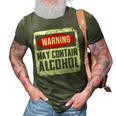 May Contain Alcohol Funny Alcohol Drinking Party  3D Print Casual Tshirt Army Green