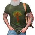 Nature Tree Of Life Yoga Colorful 3D Print Casual Tshirt Army Green