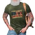 Stars Stripes Reproductive Rights Fourth Of July My Body My Choice Uterus Gift 3D Print Casual Tshirt Army Green