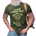 Turbo Flu 3D Print Casual Tshirt Army Green
