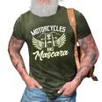 Womens Biker Lifestyle Quotes Motorcycles And Mascara 3D Print Casual Tshirt Army Green