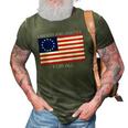 Womens Liberty And Justice For All Betsy Ross Flag American Pride 3D Print Casual Tshirt Army Green