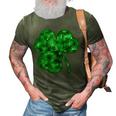 Womens St Patricks Day Shamrock Lucky Green  3D Print Casual Tshirt Army Green