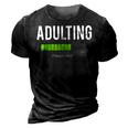 Adult 18Th Birthday Adulting For 18 Years Old Girls Boys 3D Print Casual Tshirt Vintage Black