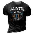 Auntie The Wild One Girl Birthday Matching Family Party 3D Print Casual Tshirt Vintage Black