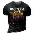 Born To Dive Forced To Work Scuba Diving Diver Funny Graphic Design Printed Casual Daily Basic 3D Print Casual Tshirt Vintage Black