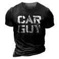 Car Guy Distressed 3D Print Casual Tshirt Vintage Black