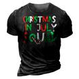 Christmas In July Squad Funny Summer Xmas Men Women Kids 3D Print Casual Tshirt Vintage Black