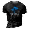 Cocoa Beach Florida Palm Tree 3D Print Casual Tshirt Vintage Black