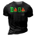 Dada Daddy Watermelon Summer Vacation Funny Summer 3D Print Casual Tshirt Vintage Black