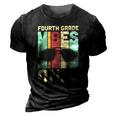 Funny Back To Schol Fourth Grade Vibes Only 3D Print Casual Tshirt Vintage Black