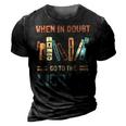Funny Book Lover When In Doubt Go To The Library  3D Print Casual Tshirt Vintage Black