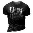 Funny Book Lovers Reading Lovers Dogs Books And Dogs  3D Print Casual Tshirt Vintage Black