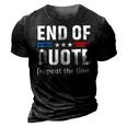Funny Joe End Of Quote Repeat The Line V2 3D Print Casual Tshirt Vintage Black