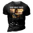 God And Pitbull Dog God Created The Pitbull 3D Print Casual Tshirt Vintage Black