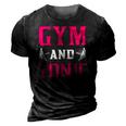 Gym And Tonic Workout Exercise Training 3D Print Casual Tshirt Vintage Black