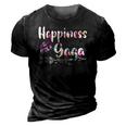 Happiness Is Being A Gaga Cute Womens Grandma 3D Print Casual Tshirt Vintage Black