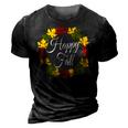 Happy Fall Leaves Cute Autumn Funny Halloween Holiday Women 3D Print Casual Tshirt Vintage Black