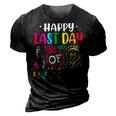 Happy Last Day Of Kindergarten School Funny Teacher Students  3D Print Casual Tshirt Vintage Black
